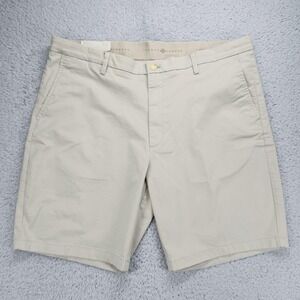 Joseph Abboud Shorts Mens 40 Beige Modern Fit Chino Flat Front Stretch NEW
